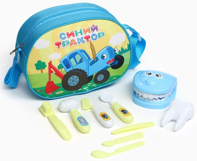 Игровой набор стоматолога, Синий трактор, в сумочке