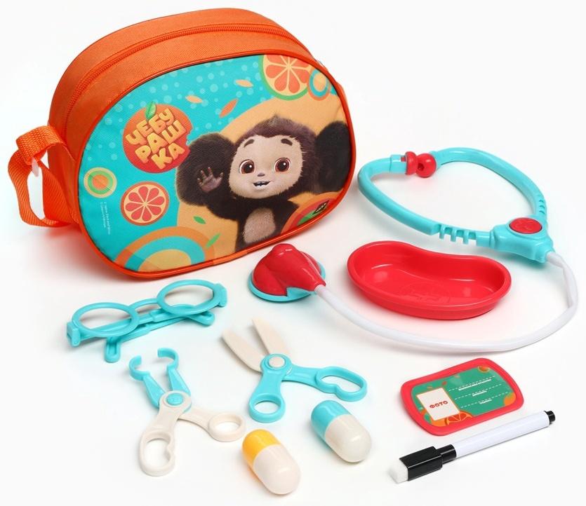 Игровой набор доктора «Чебурашка», 10 предметов, в сумочке