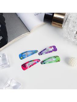 Невидимка для волос «Камилла», набор 12 шт., лето колор, 3 см, МИКС