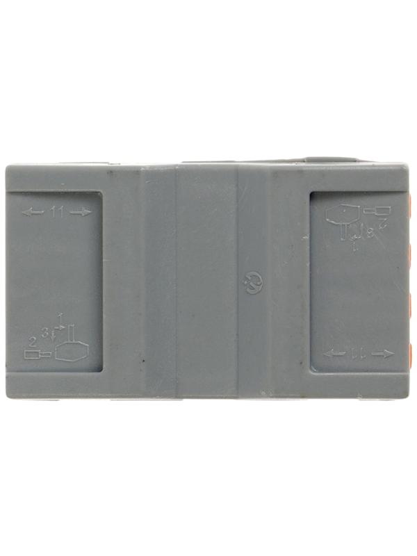 Строительно-монтажная клемма проходная, 32А, 0,08-4 мм2, 4 отв., фаза-ноль, набор 10 шт