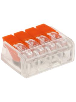 Строительно-монтажная клемма СК-321, 32А, 0.2-4 мм2, 4 отверстия, набор 10 шт