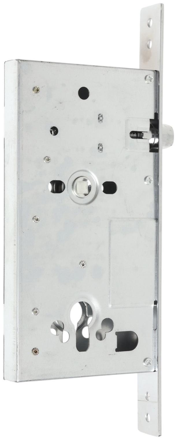 Корпус замка LOCKLAND для металлических дверей, без цилиндрового механизма, хром
