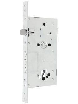 Корпус замка LOCKLAND для металлических дверей, без цилиндрового механизма, хром