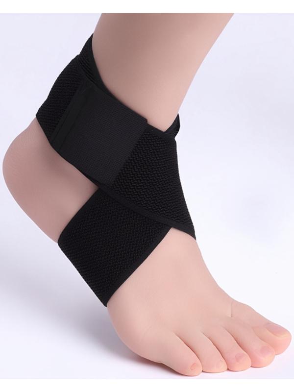 Бандаж на голеностоп, с липучкой, 60×5 см, чёрный