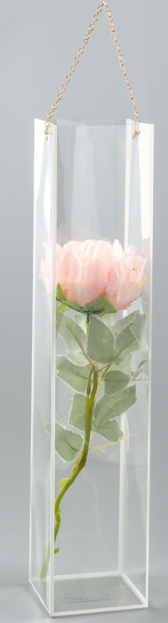 Переноска для цветов из PVC, белая, влагостойкая, 50×10×10 см