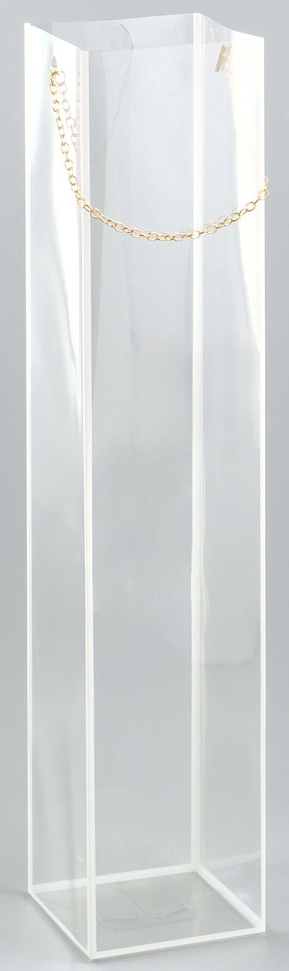 Переноска для цветов из PVC, белая, влагостойкая, 50×10×10 см