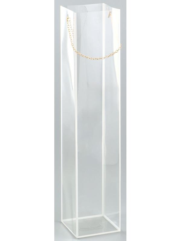 Переноска для цветов из PVC, белая, влагостойкая, 50×10×10 см