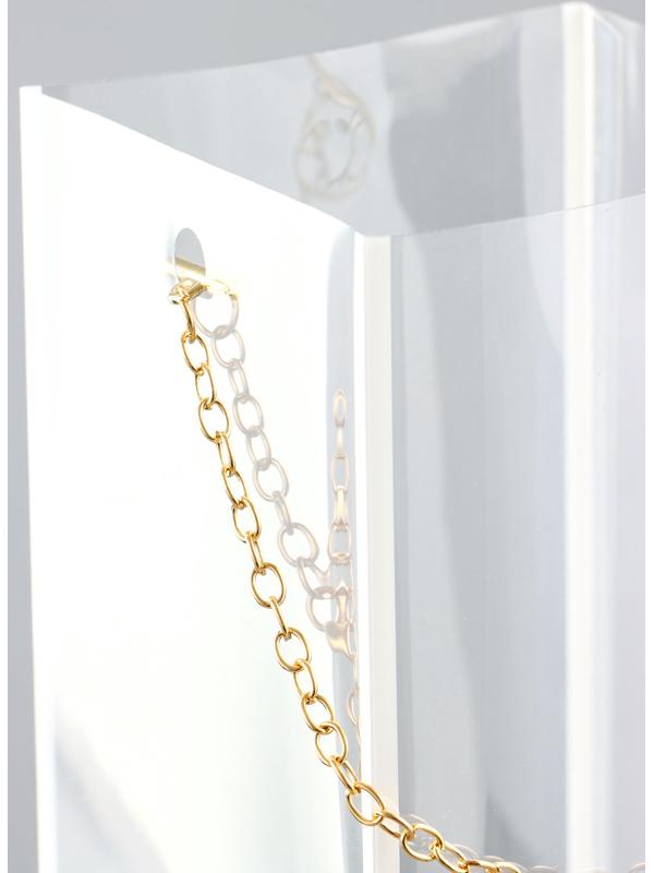 Переноска для цветов из PVC, белая, влагостойкая, 50×10×10 см