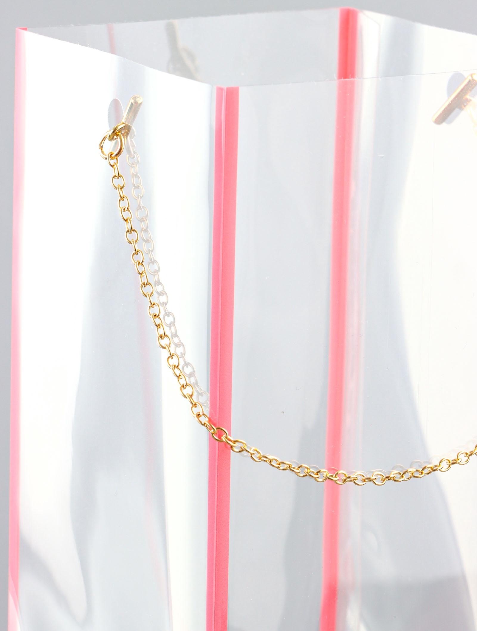 Переноска для цветов из PVC, розовая, влагостойкая, 50×10×10 см