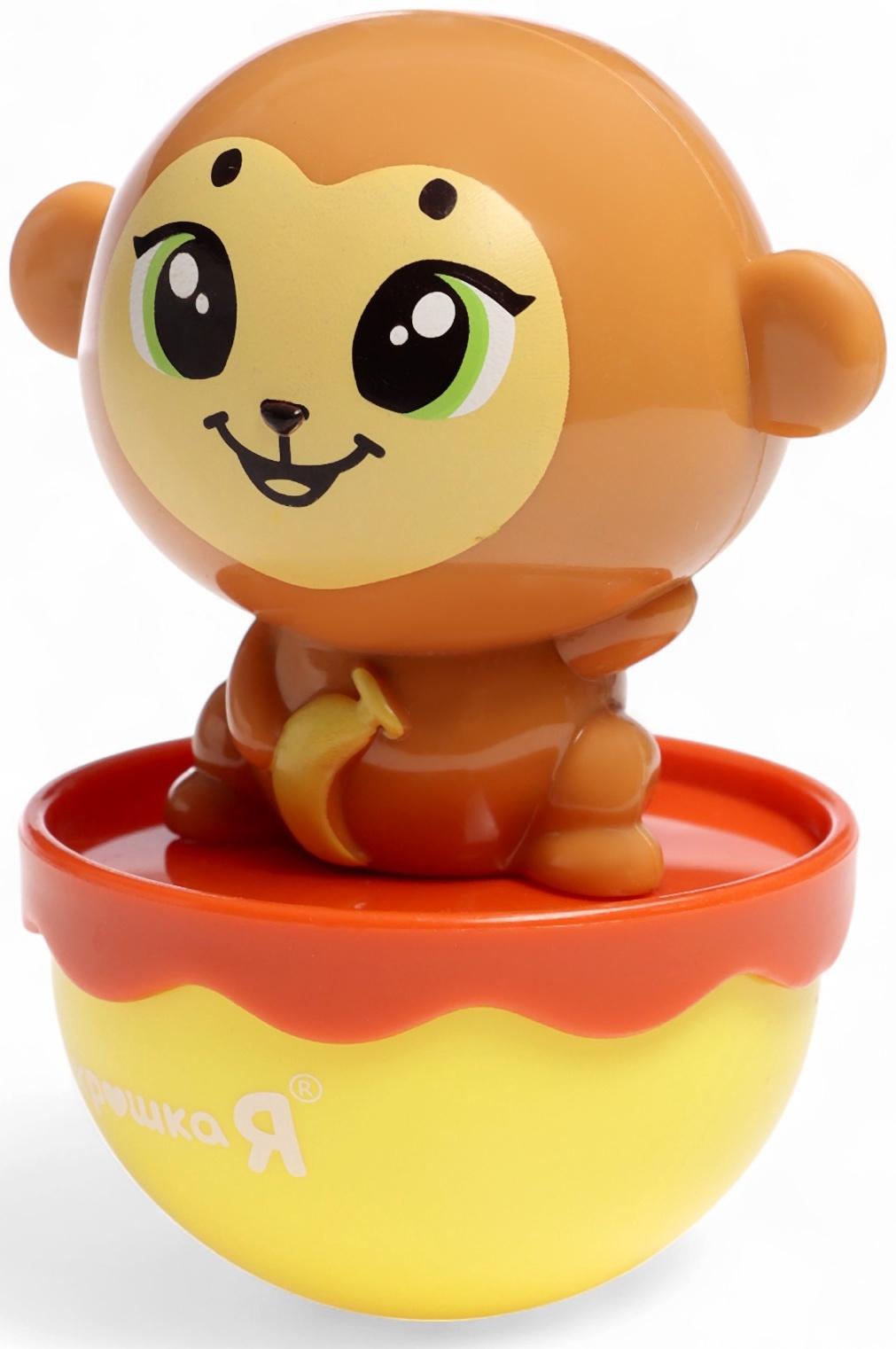 Неваляшка детская «Обезьянка», коричневый