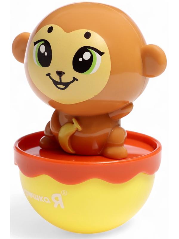 Неваляшка детская «Обезьянка», коричневый