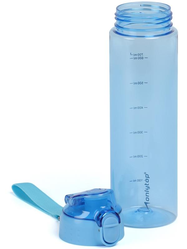 Бутылка для воды Onlytop, 700 мл, цвет синий