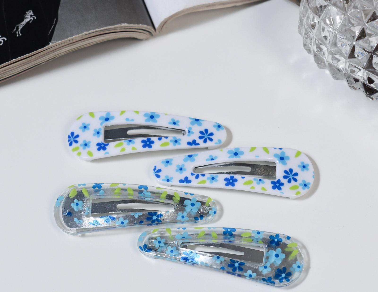 Невидимка для волос «Глория», набор 4 шт., цветы, 5 см