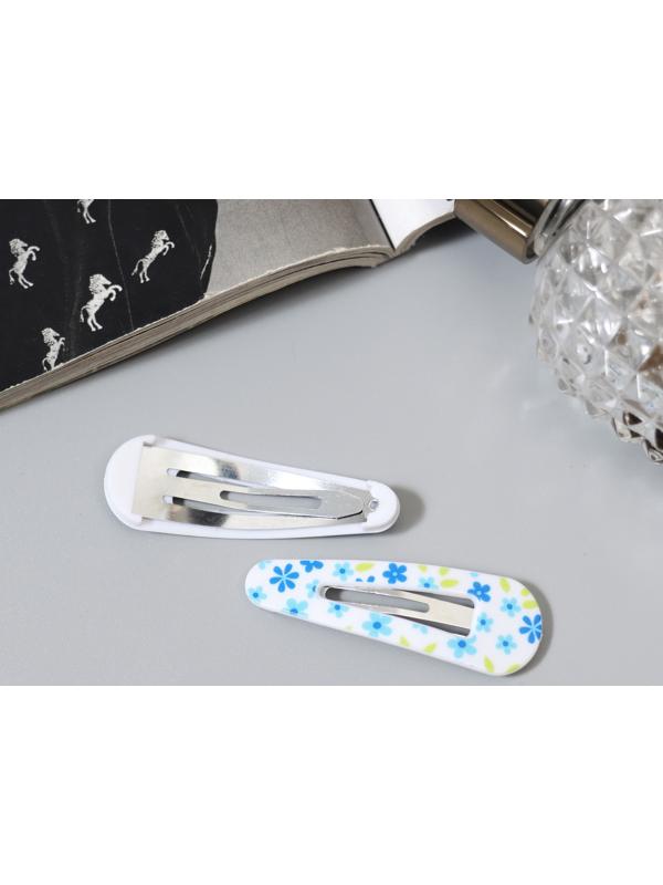 Невидимка для волос «Глория», набор 4 шт., цветы, 5 см