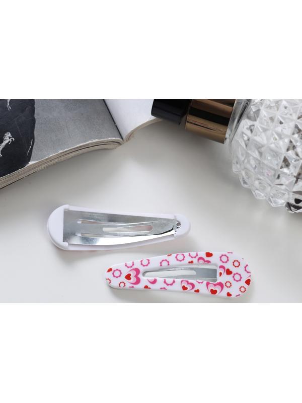 Невидимка для волос «Глория», набор 4 шт., любовь, 5 см