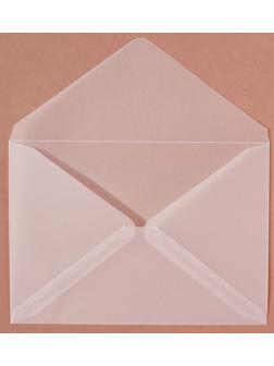 Набор 50 штук конвертов из кальки прозрачные (11.5 х 16.5 см), плотность 113 г/кв.м
