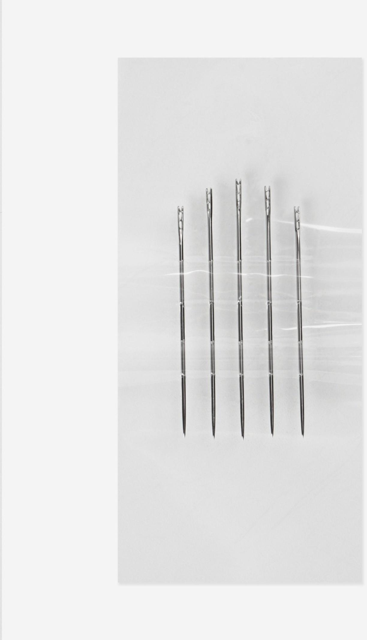 Иглы швейные, самовдеваемые, d=0.7/0.7/0.8 мм, 3.7-4.2 см, 5 шт.