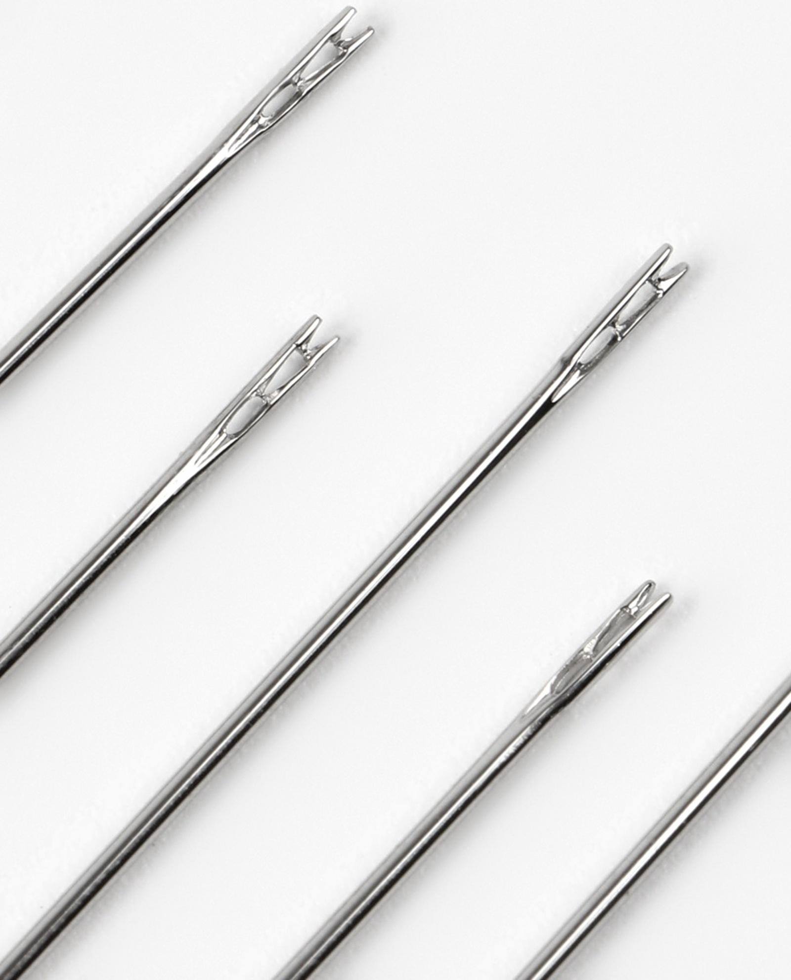 Иглы швейные, самовдеваемые, d=0.7/0.7/0.8 мм, 3.7-4.2 см, 5 шт.