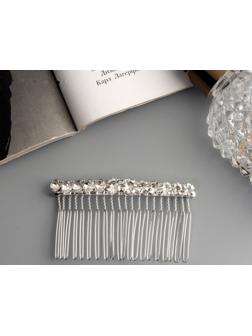 Гребень для волос QF «Медея», классика нить, 7.5×4 см, серебро