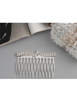 Гребень для волос QF «Медея», волны, 6.5×4 см, серебро