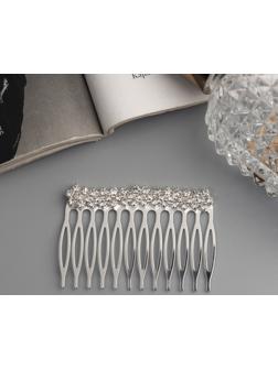 Гребень для волос QF «Медея», геометрия, 6.5×4 см, серебро