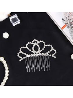 Диадема для волос QF «Медея» грация, 9×7 см, серебро