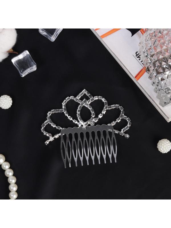 Диадема для волос QF «Медея» грация, 9×7 см, серебро