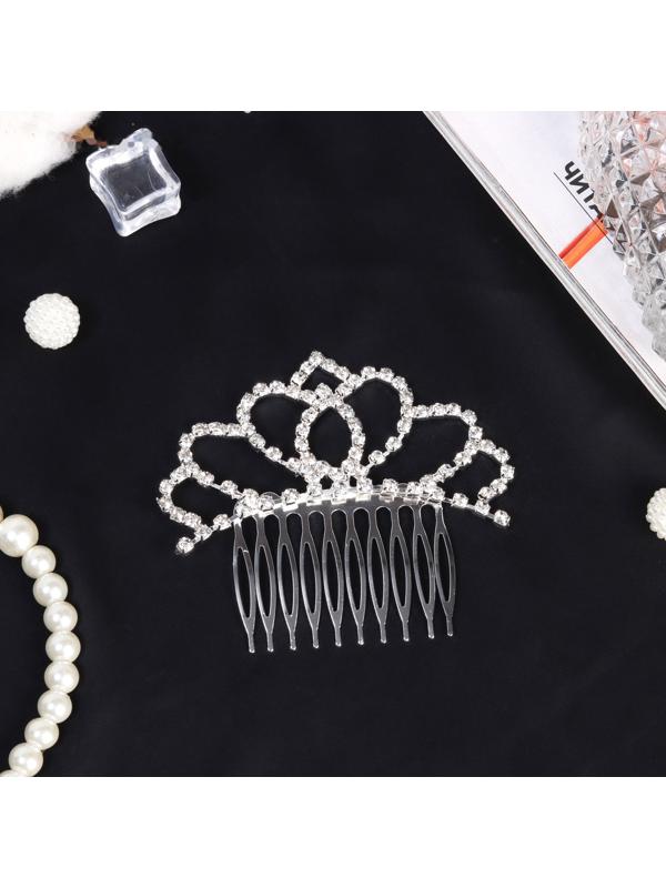 Диадема для волос QF «Медея» грация, 9×7 см, серебро