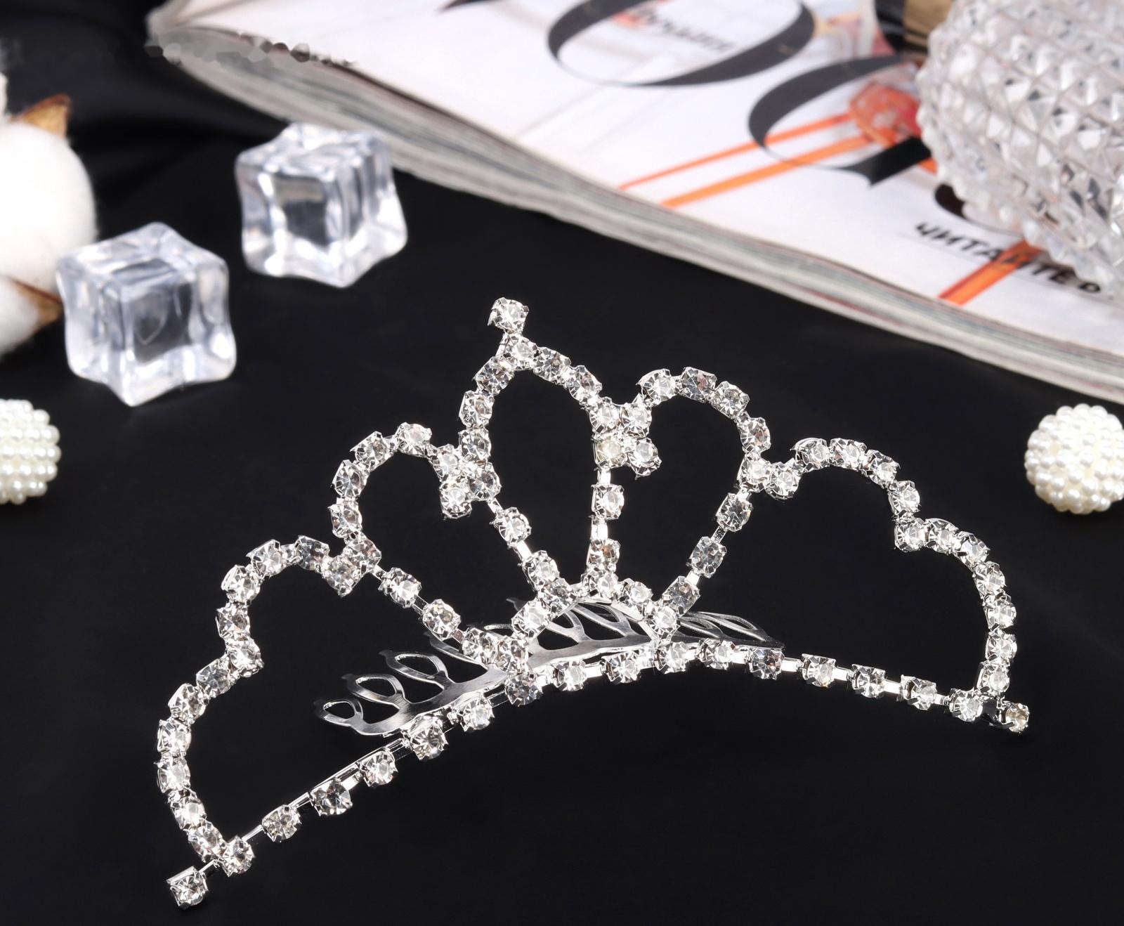 Диадема для волос «Медея» величие, 9.5×4 см, серебро