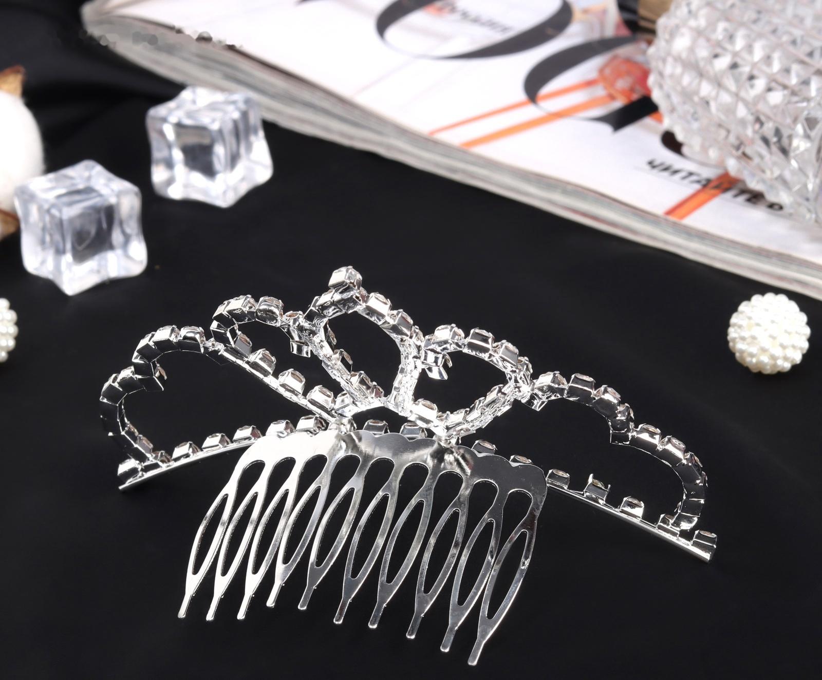 Диадема для волос «Медея» величие, 9.5×4 см, серебро