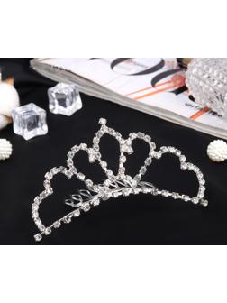 Диадема для волос «Медея» величие, 9.5×4 см, серебро