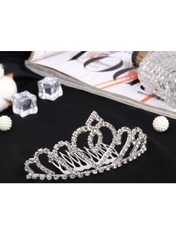 Диадема для волос «Медея» сердце величие, 10×4.5 см, серебро