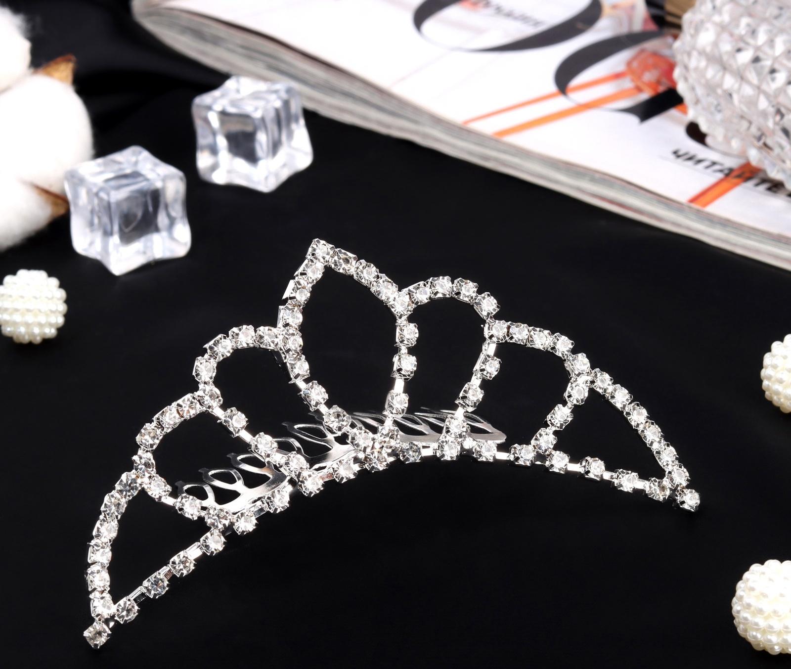 Диадема для волос «Медея» гармония, 10×4 см, серебро