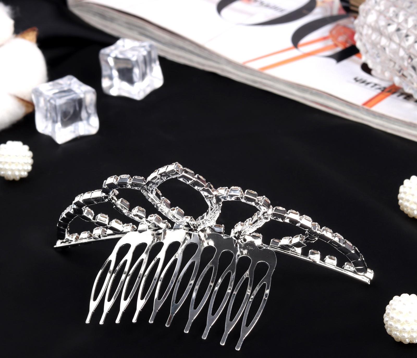 Диадема для волос «Медея» гармония, 10×4 см, серебро