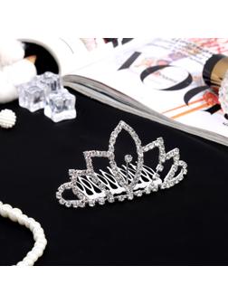 Диадема для волос «Медея» каприз, 8.5×5 см, серебро