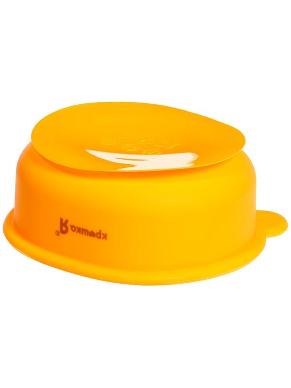 Набор для кормления «Мишка» тарелка и ложка, жёлтый, Крошка Я