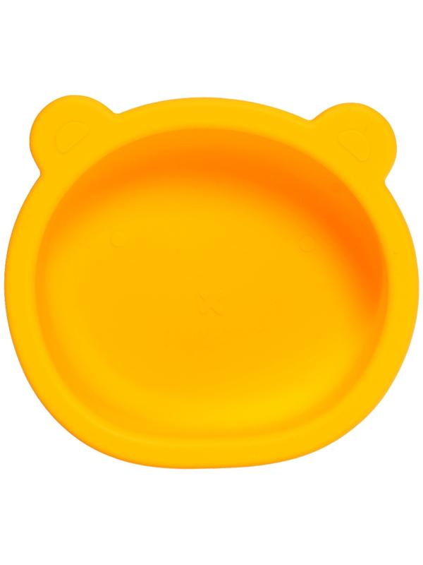Набор для кормления «Мишка» тарелка и ложка, жёлтый, Крошка Я