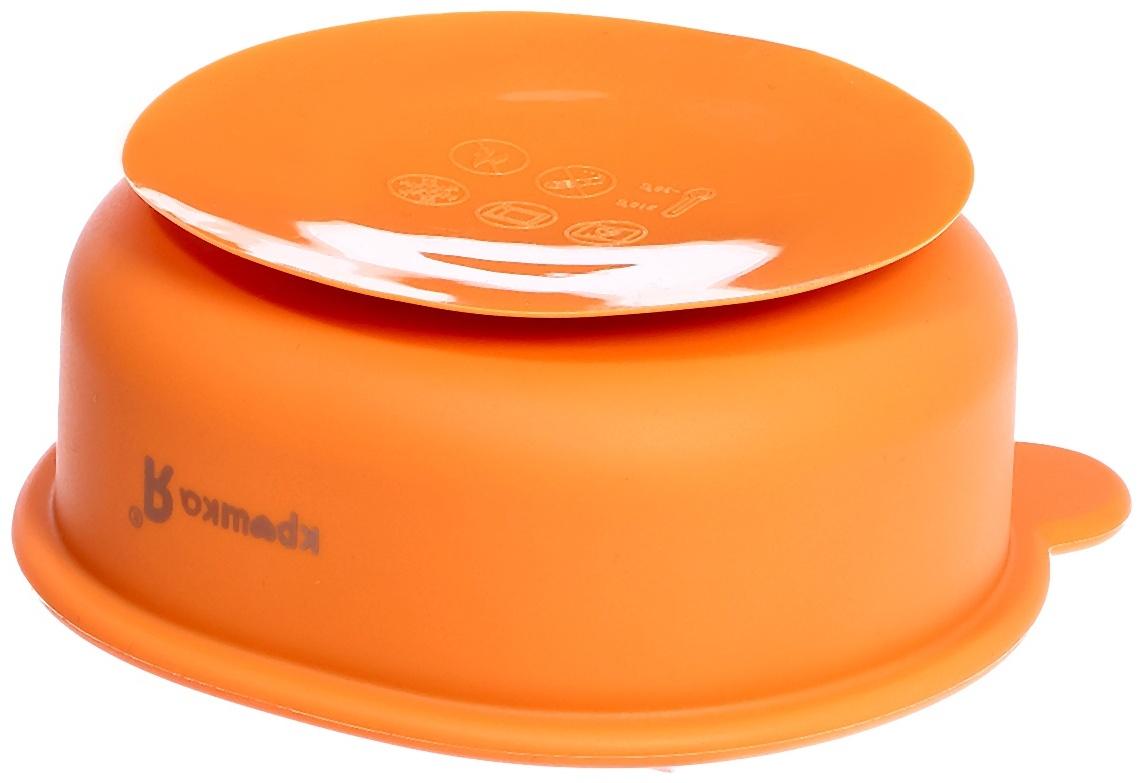 Набор для кормления «Мишка» тарелка и ложка, коричневый, Крошка Я