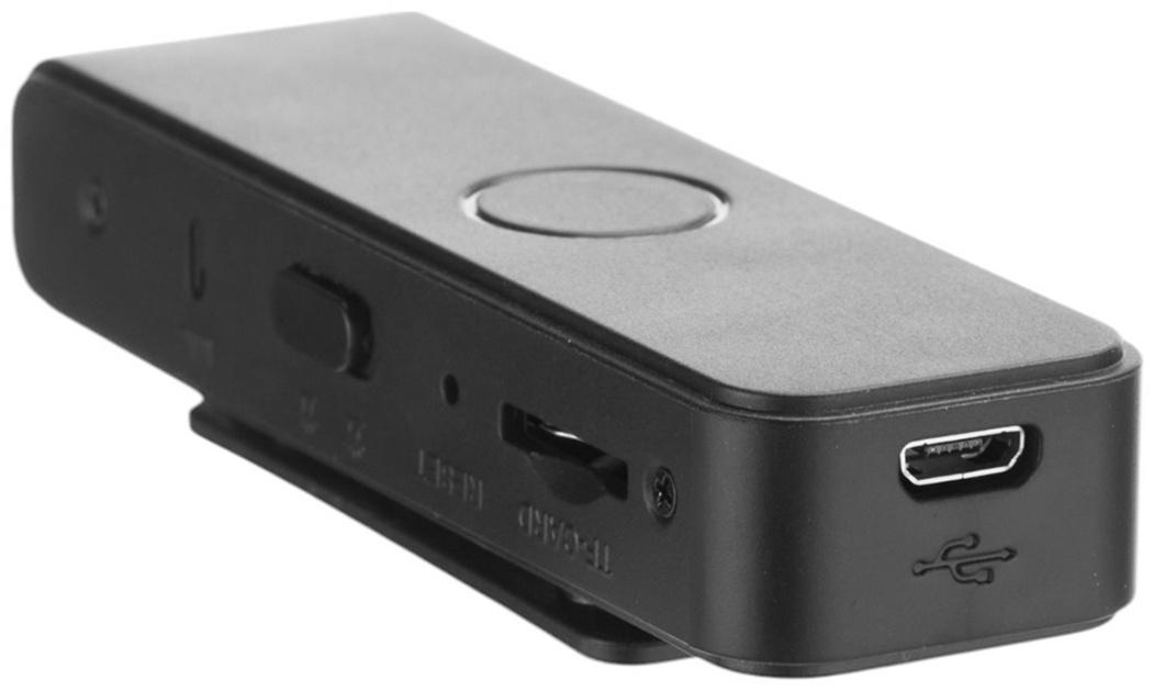 Видеокамера нагрудная CAM-16, 1920х1080, Full HD 1080 p, 2 Мп, Wi-Fi, Bluetooth, микрофон, чёрная