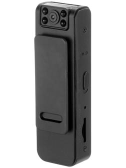 Видеокамера нагрудная CAM-16, 1920х1080, Full HD 1080 p, 2 Мп, Wi-Fi, Bluetooth, микрофон, чёрная