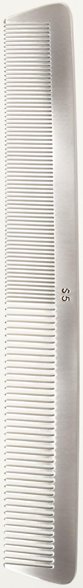 Расчёска комбинированная, металлическая, 21.5×3 см, серебристая