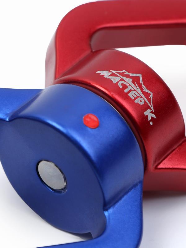 Вертлюг для альпинизма, 30 KN, красно-голубой, 11 см