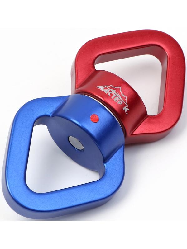 Вертлюг для альпинизма, 30 KN, красно-голубой, 11 см