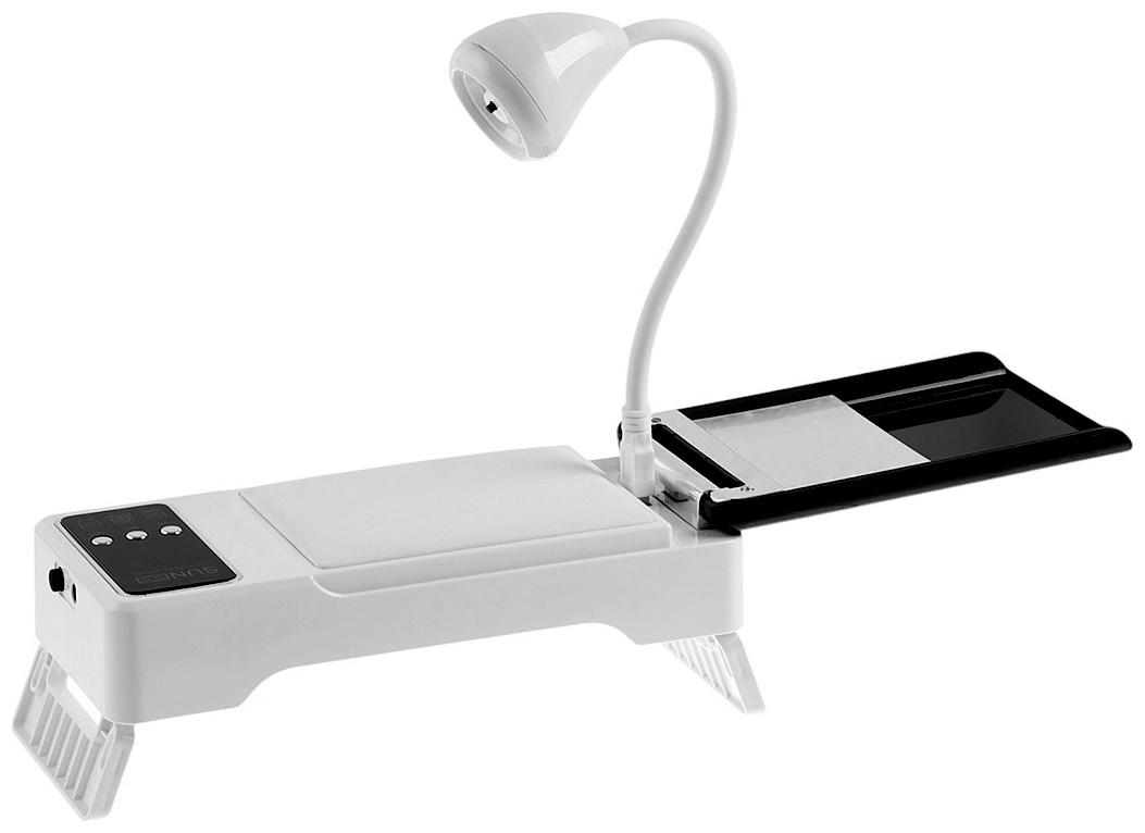 Лампа для маникюра, LED, 24 диода, 72 Вт, USB, складная, с дисплеем, белая
