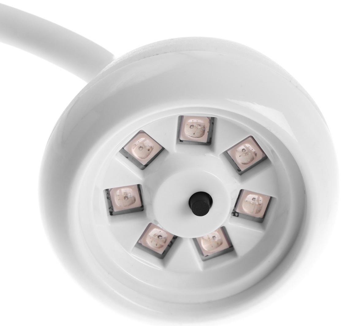 Лампа для маникюра, LED, 24 диода, 72 Вт, USB, складная, с дисплеем, белая