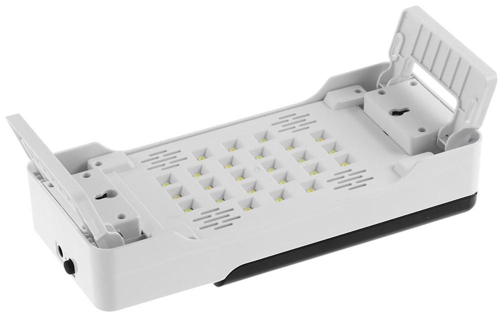 Лампа для маникюра, LED, 24 диода, 72 Вт, USB, складная, с дисплеем, белая