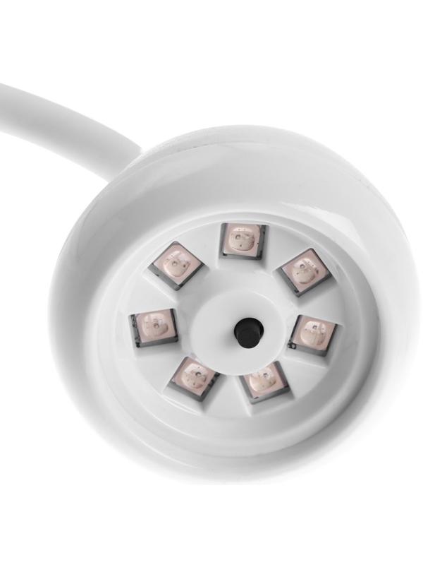 Лампа для маникюра, LED, 24 диода, 72 Вт, USB, складная, с дисплеем, белая