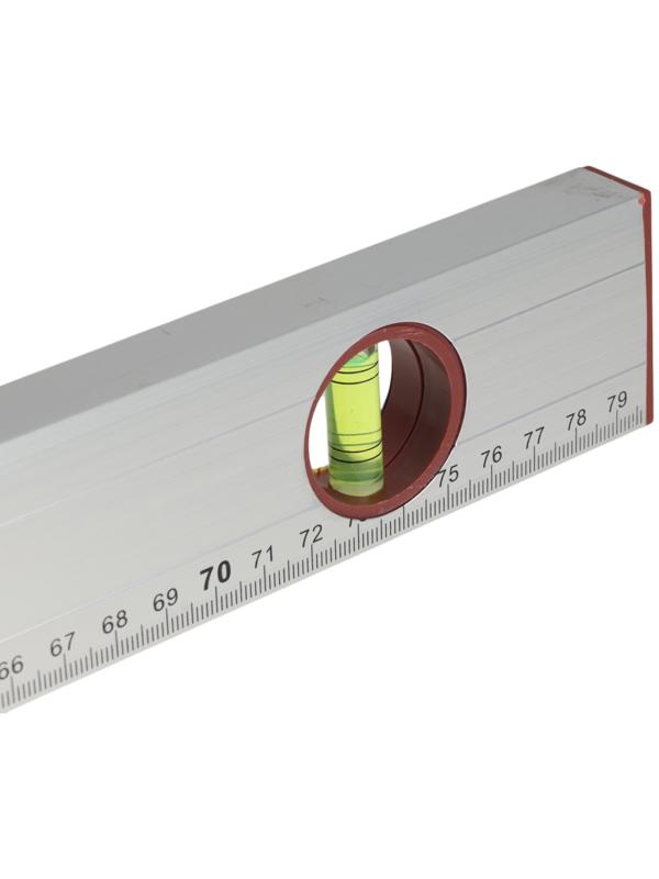 Уровень алюминиевый ЛОМ, 3 глазка, линейка, 800 мм