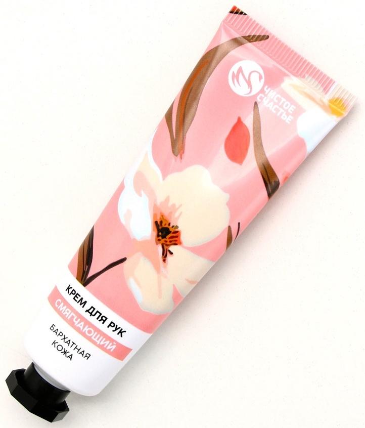 Крем для рук смягчающий, 30 мл, бархатная кожа, Чистое счастье