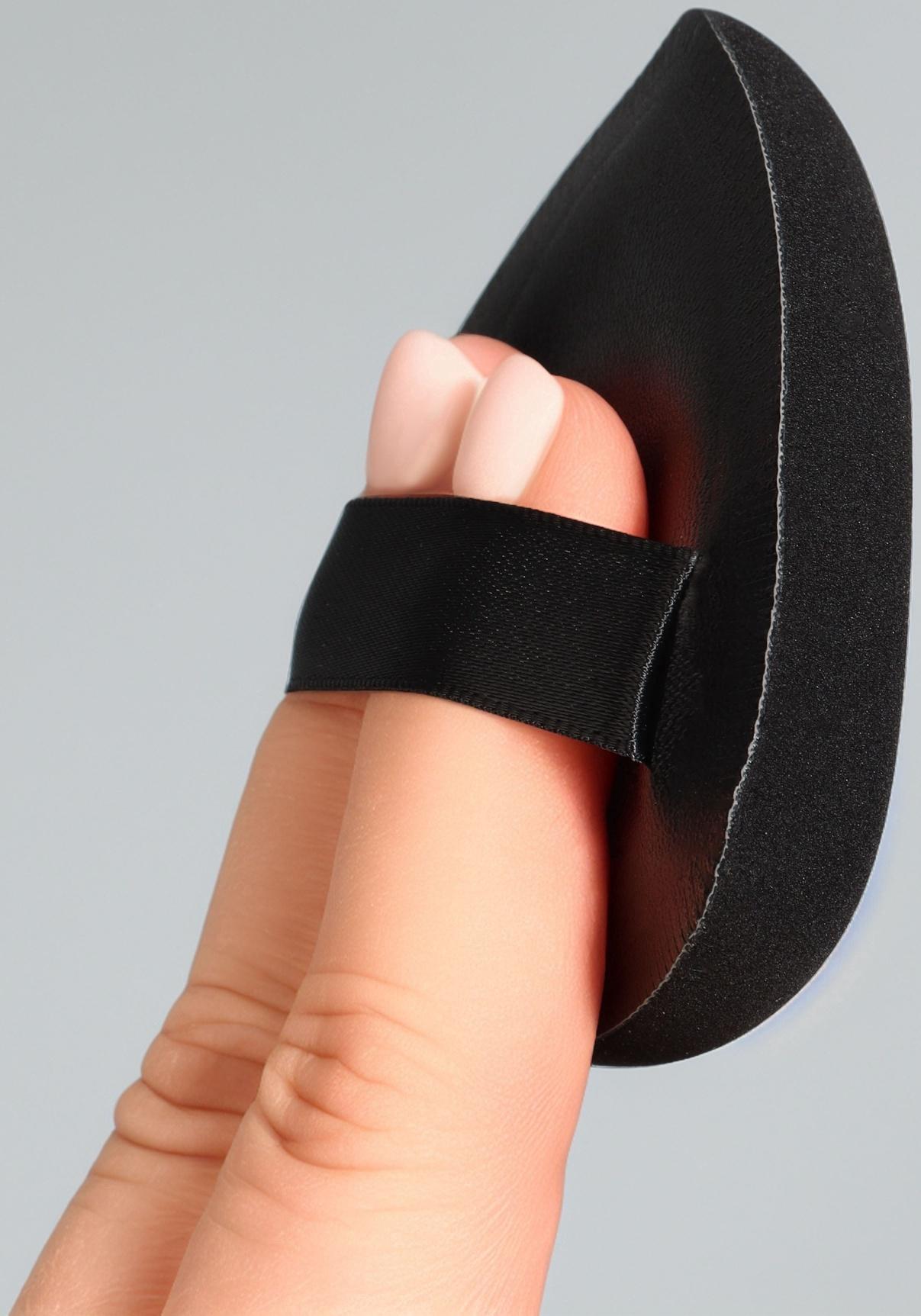 Спонжи для макияжа, в футляре, 3 формы: треугольник, овал, сердце, чёрные